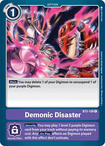 Demonic Disaster [BT5-106] [Battle of Omni] 