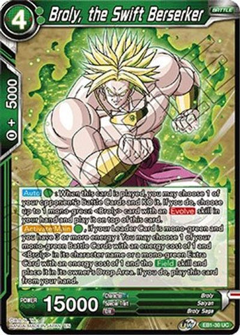 Broly, the Swift Berserker (EB1-30) [Battle Evolution Booster] 