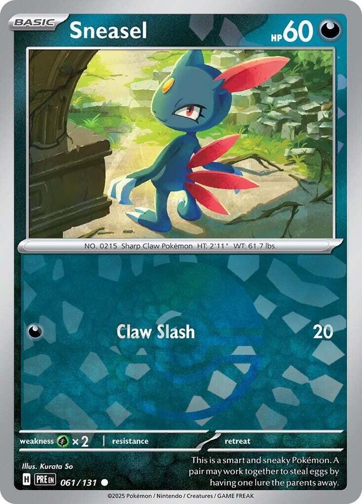 Sneasel (061/131) (Poke Ball Pattern) [Scarlet &amp; Violet: Prismatic Evolutions] 