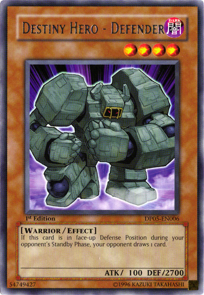 Destiny Hero - Defender [DP05-EN006] Rare 