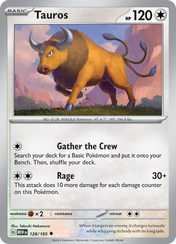 Tauros (128/165) [Scarlet &amp; Violet: 151] 