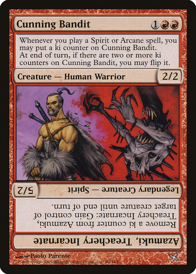 Cunning Bandit // Azamuki, Treachery Incarnate [Betrayers of Kamigawa] 