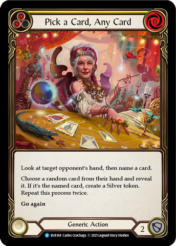 Pick a Card, Any Card (Yellow) [EVR168] (Everfest) 1st Edition Rainbow Foil 