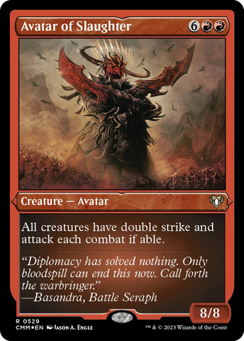 Avatar of Slaughter (Foil Etched) [Commander Masters] 
