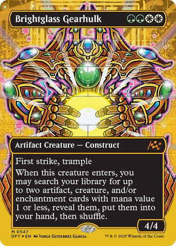 Brightglass Gearhulk (Borderless) (First-Place Foil) [Aetherdrift] 