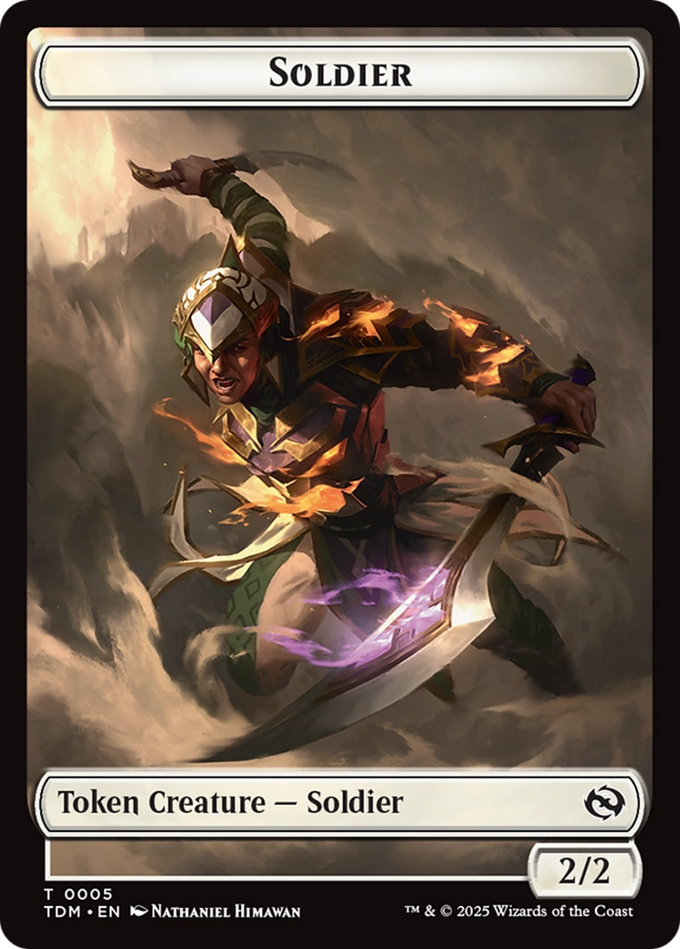 Solider (0004) // Solider (0005) Double-Sided Token [Tarkir: Dragonstorm Tokens] 
