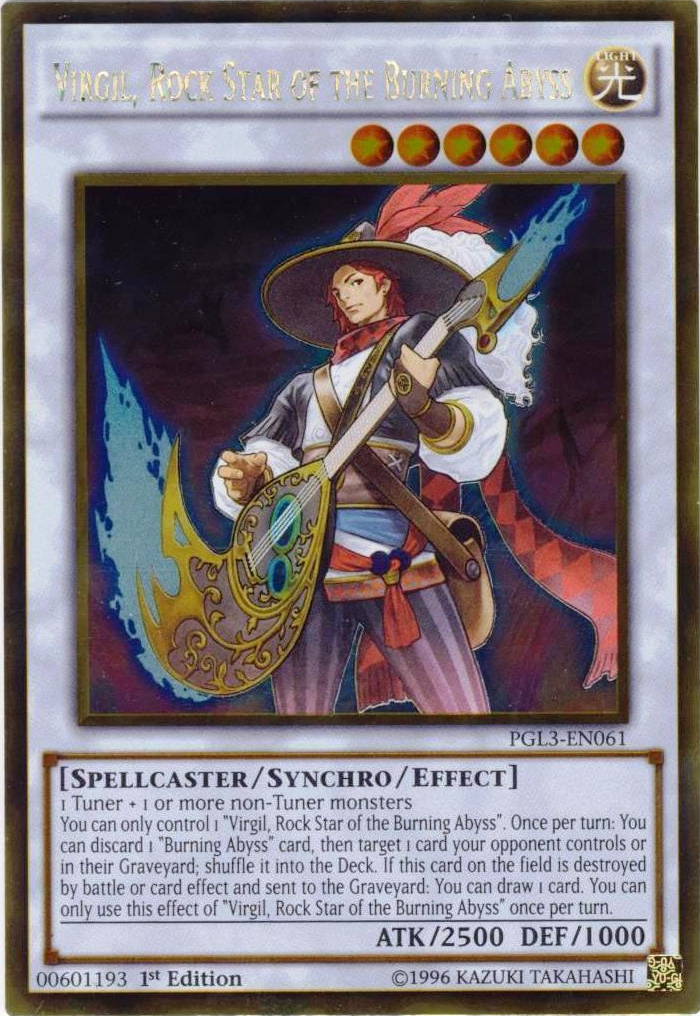 Virgil, Rock Star of the Burning Abyss [PGL3-EN061] Gold Rare 