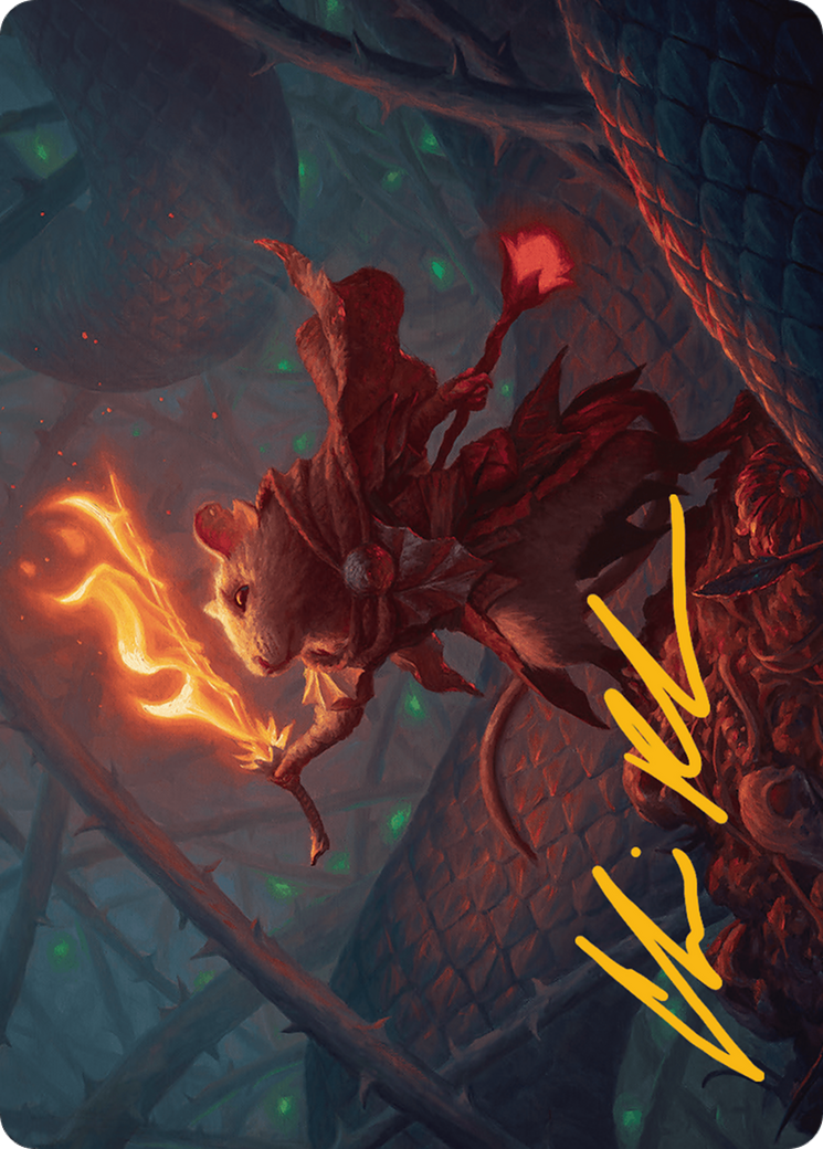 Emberheart Challenger Art Card (Gold-Stamped Signature) [Bloomburrow Art Series] 