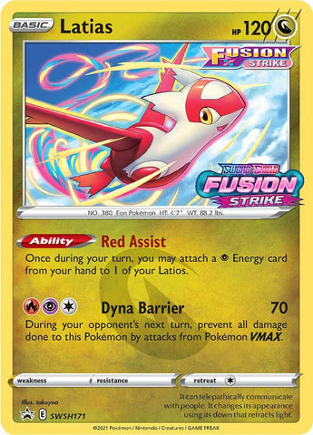 Latias (SWSH171) (Prerelease Promo) [Sword &amp; Shield: Black Star Promos] 