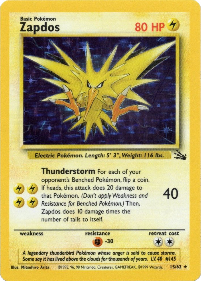 Zapdos (15/62) [Fossil Unlimited] 
