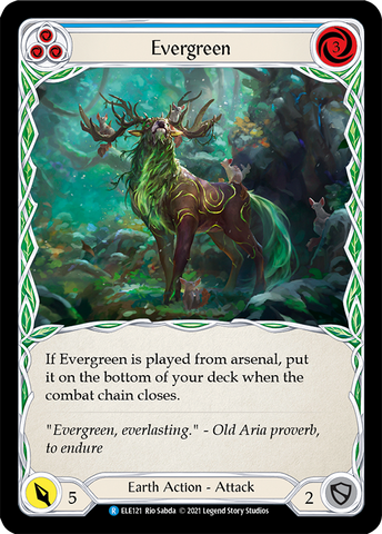 Evergreen (Blue) [ELE121] (Tales of Aria) 1st Edition Rainbow Foil 