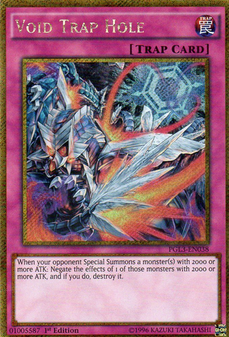 Void Trap Hole [PGL3-EN038] Gold Secret Rare 