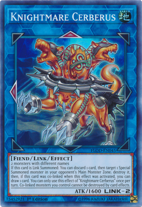 Knightmare Cerberus [FLOD-EN045] Super Rare 