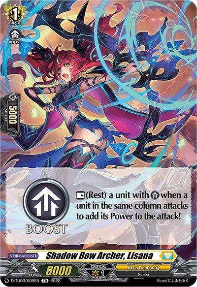 Shadow Bow Archer, Lisanna (D-TD03/009EN) [D-TD03: Raika Koshiba -Skyfall Executors-] 