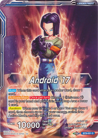 Android 17 // Android 17, Universal Guardian (BT9-021) [Universal Onslaught] 