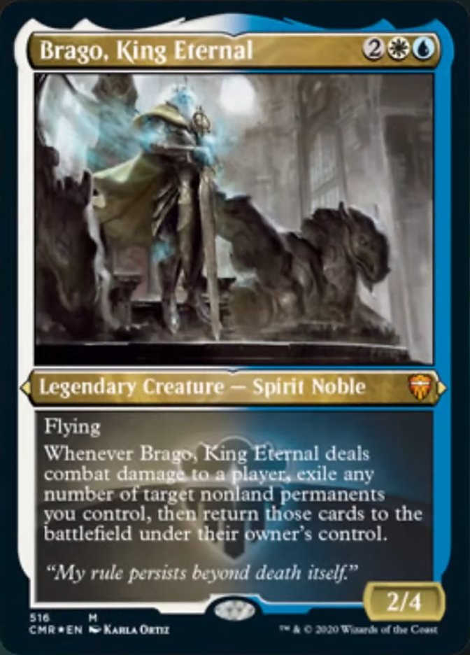 Brago, King Eternal (Etched) [Commander Legends] 