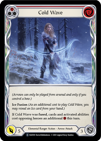 Cold Wave (Red) [U-ELE038] (Tales of Aria Unlimited) Unlimited Rainbow Foil 