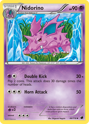 Nidorino (44/116) [Black &amp; White: Plasma Freeze] 