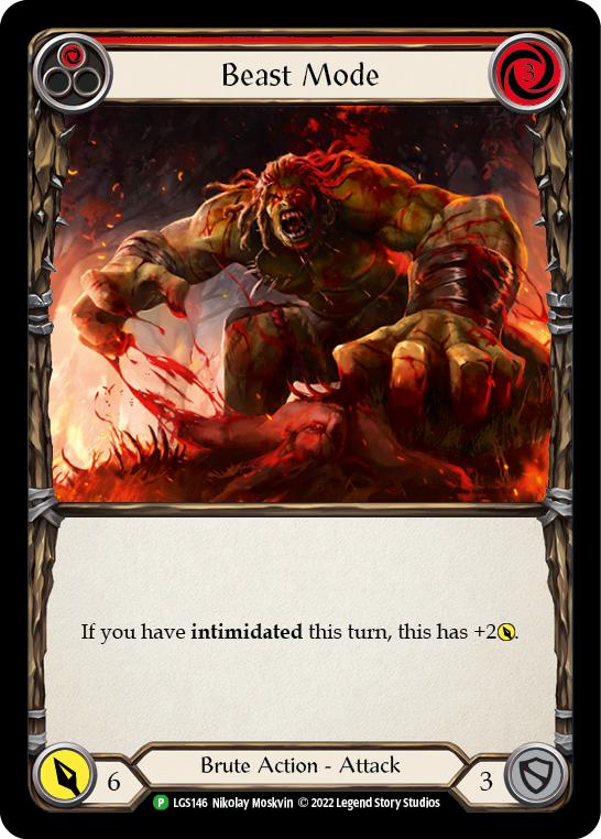 Beast Mode (Red) [LGS146] (Promo)  Rainbow Foil