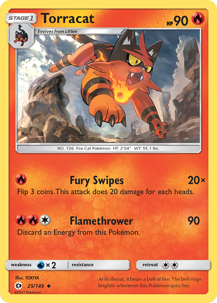 Torracat (25/149) [Sun &amp; Moon: Base Set] 
