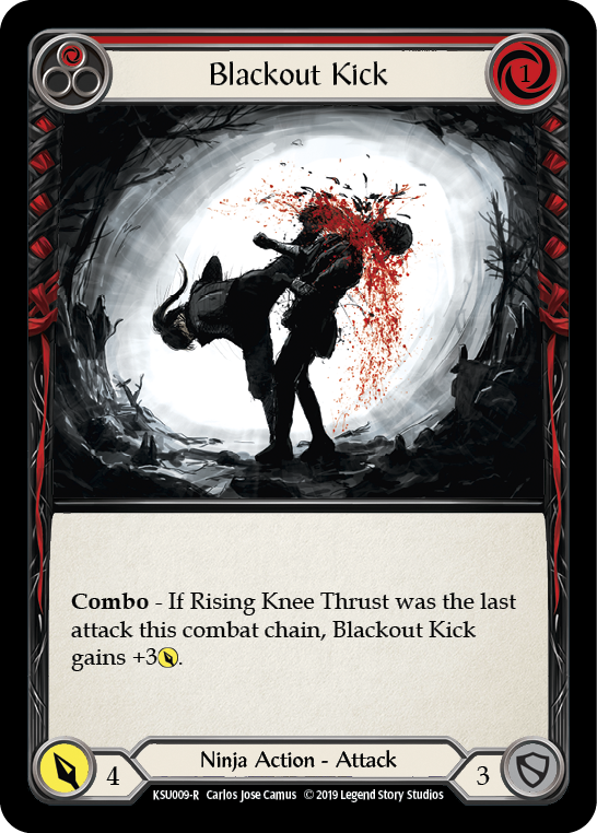 Blackout Kick (Red) [KSU009-R] (Katsu Hero Deck) 1st Edition Normal 