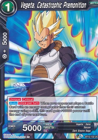 Vegeta, Catastrophic Premonition (BT12-132) [Vicious Rejuvenation] 