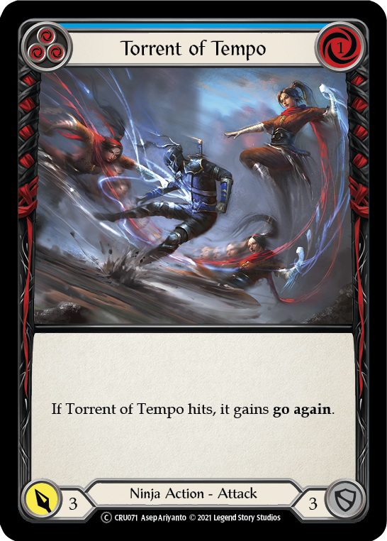 Torrent of Tempo (Blue) [U-CRU071] (Crucible of War Unlimited) Unlimited Rainbow Foil 