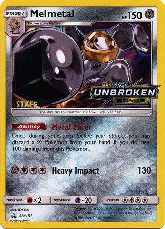 Melmetal (SM181) (Staff Prerelease Promo) [Sun &amp; Moon: Black Star Promos] 