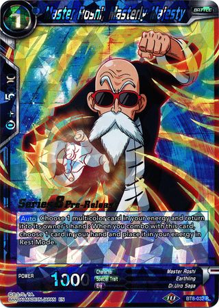 Master Roshi, Masterly Majesty (BT8-032_PR) [Malicious Machinations Prerelease Promos] 