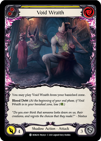 Void Wraith (Yellow) [MON210] (Monarch) 1st Edition Normal 