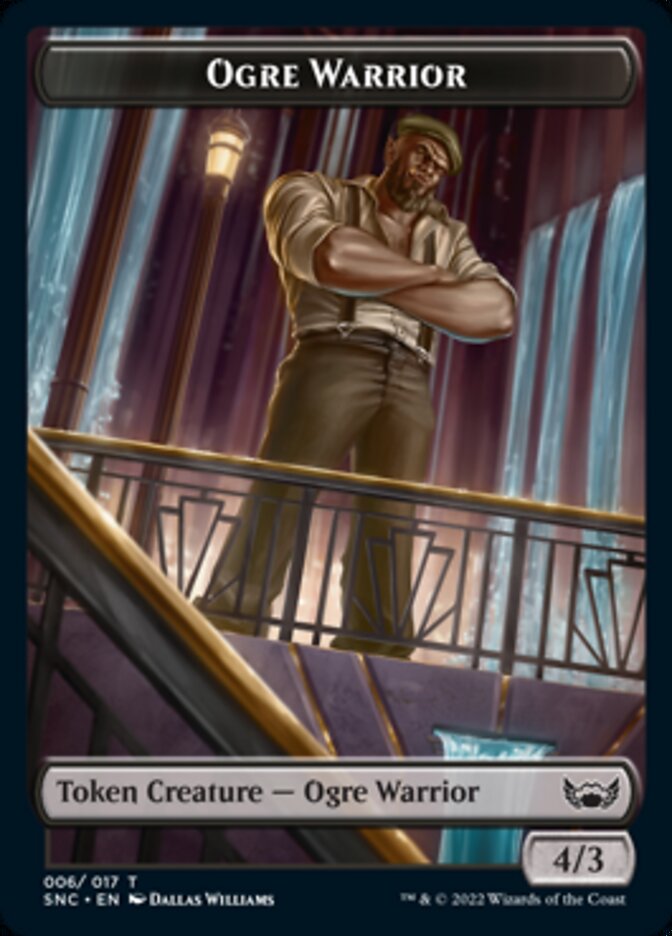 Ogre Warrior // Spirit Double-Sided Token [Streets of New Capenna Tokens] 