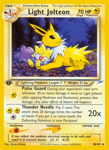 Light Jolteon (48/105) [Neo Destiny 1st Edition] 