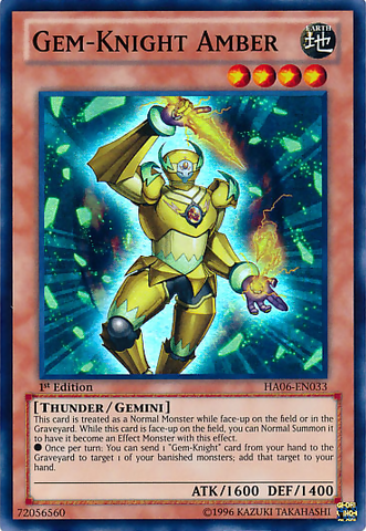 Gem-Knight Amber [HA06-EN033] Super Rare 