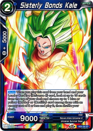 Sisterly Bonds Kale (XD1-04) [Assault of the Saiyans] 