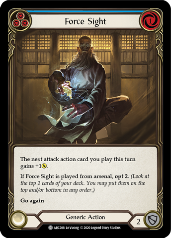 Force Sight (Blue) [U-ARC208] (Arcane Rising Unlimited) Unlimited Rainbow Foil 