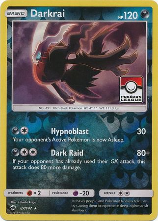 Darkrai (87/147) (League Promo) [Sun &amp; Moon: Burning Shadows] 
