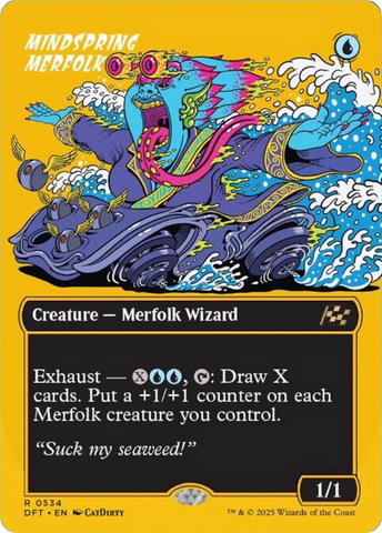 Mindspring Merfolk (Borderless) (First-Place Foil) [Aetherdrift] 