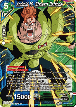 Android 16, Stalwart Defender (Winner Stamped) (P-310_PR) [Tournament Promotion Cards] 