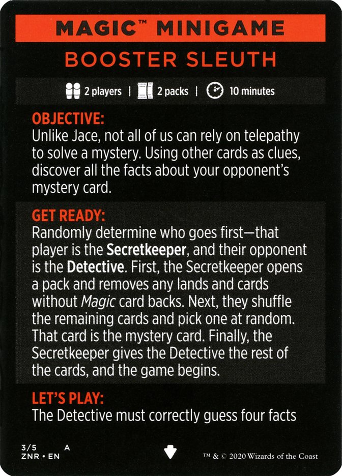 Booster Sleuth (Magic Minigame) [Zendikar Rising Minigame] 