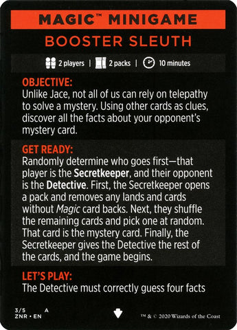 Booster Sleuth (Magic Minigame) [Zendikar Rising Minigame] 