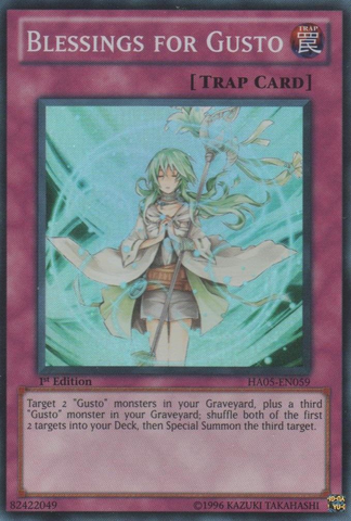 Blessings for Gusto [HA05-EN059] Super Rare 