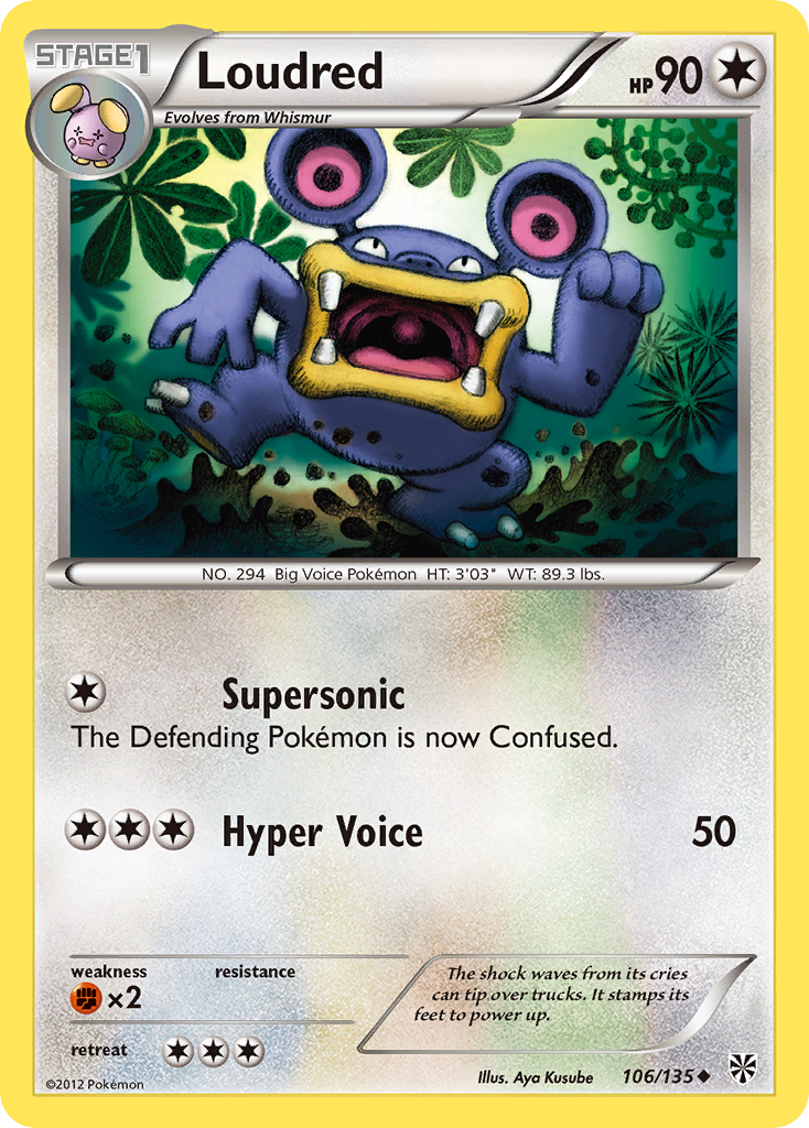 Loudred (106/135) [Black &amp; White: Plasma Storm] 