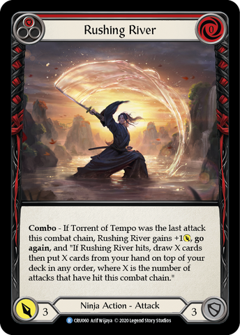 Rushing River (Red) [CRU060] (Crucible of War) 1st Edition Rainbow Foil 