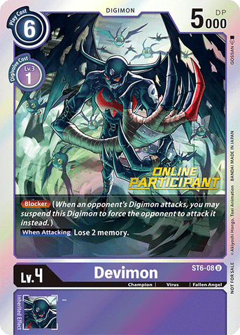 Devimon [ST6-08] (Online Participant) [Starter Deck: Venomous Violet Promos] 