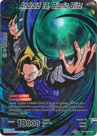 Android 18, Bionic Blitz (SPR) (BT9-099) [Universal Onslaught] 