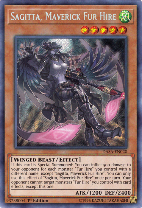 Sagitta, Maverick Fur Hire [DASA-EN020] Secret Rare 