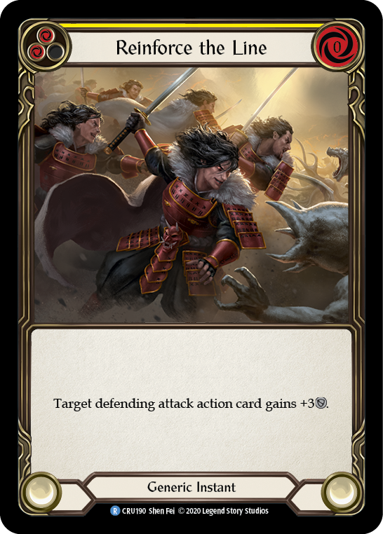 Reinforce the Line (Yellow) [CRU190] (Crucible of War) 1st Edition Rainbow Foil 