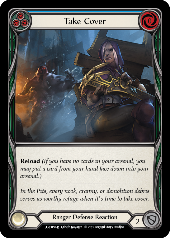 Take Cover (Blue) [ARC050-R] (Arcane Rising) 1st Edition Normal 