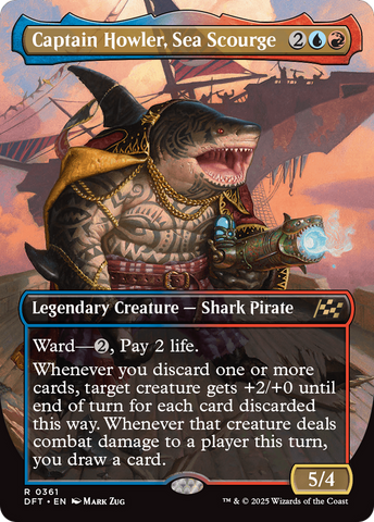 Captain Howler, Sea Scourge (Borderless) [Aetherdrift] 