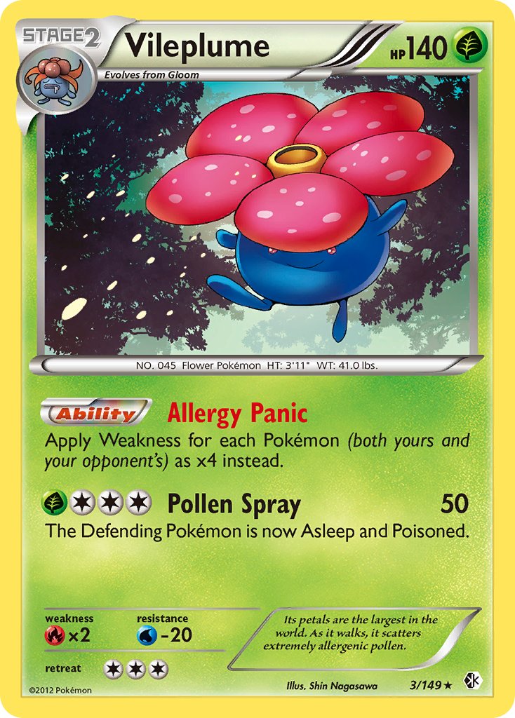 Vileplume (3/149) (Theme Deck Exclusive) [Black &amp; White: Boundaries Crossed] 